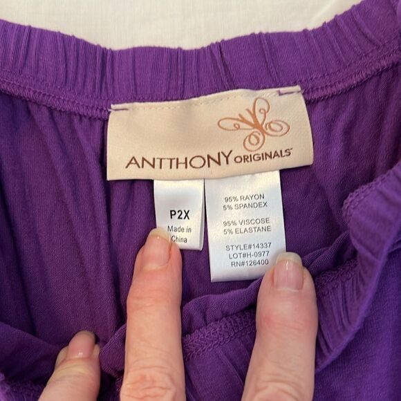 Anthony Originals szP2X purple adjustable button strap full length romper EUC - Picture 3 of 11